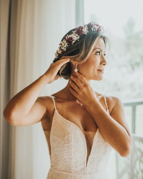 The Gorgeous Updo With Flower Crown